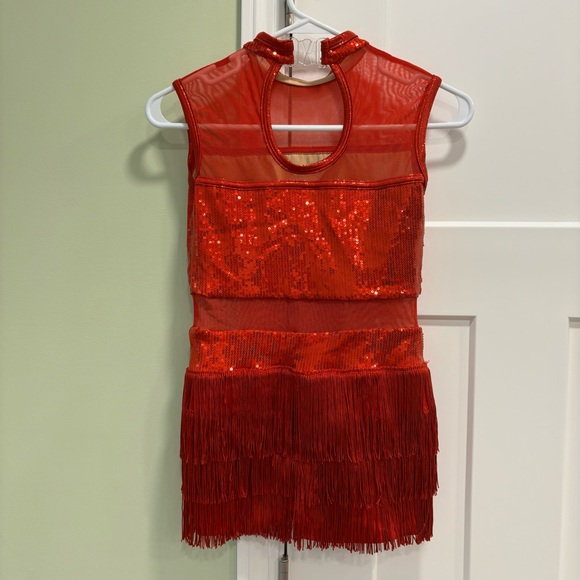 A Wish Come True “I Ain’t Worried ” Red dance costume size LC - Picture 2 of 5